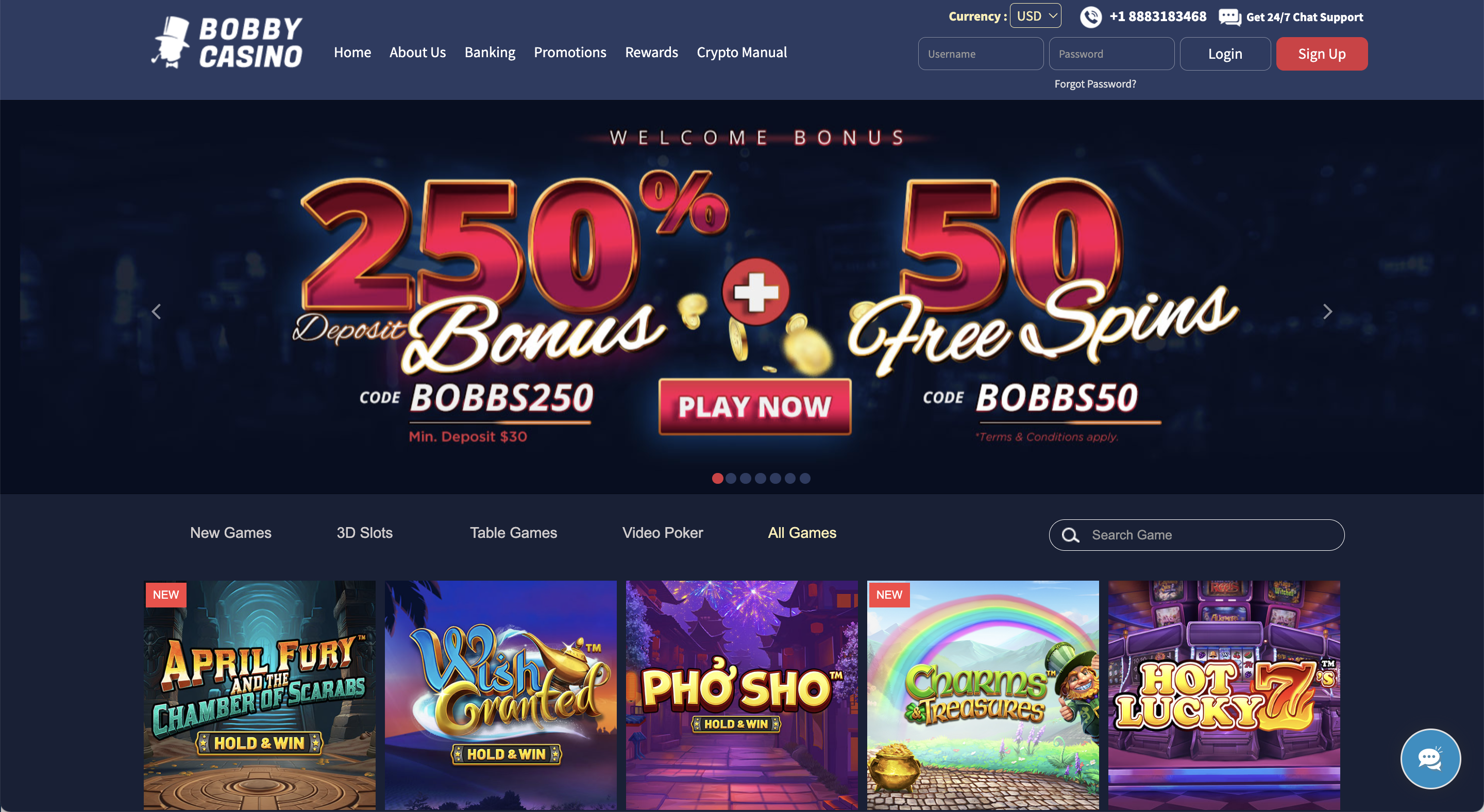 Bobby Casino Website