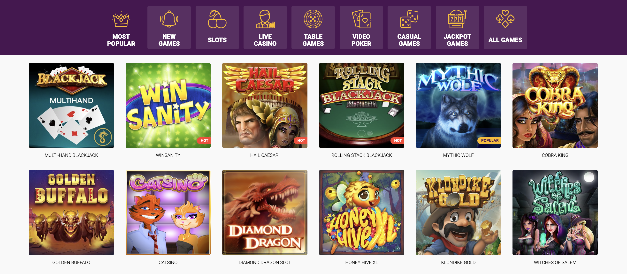 DuckyLuck Casino Game Selection & Software Providers