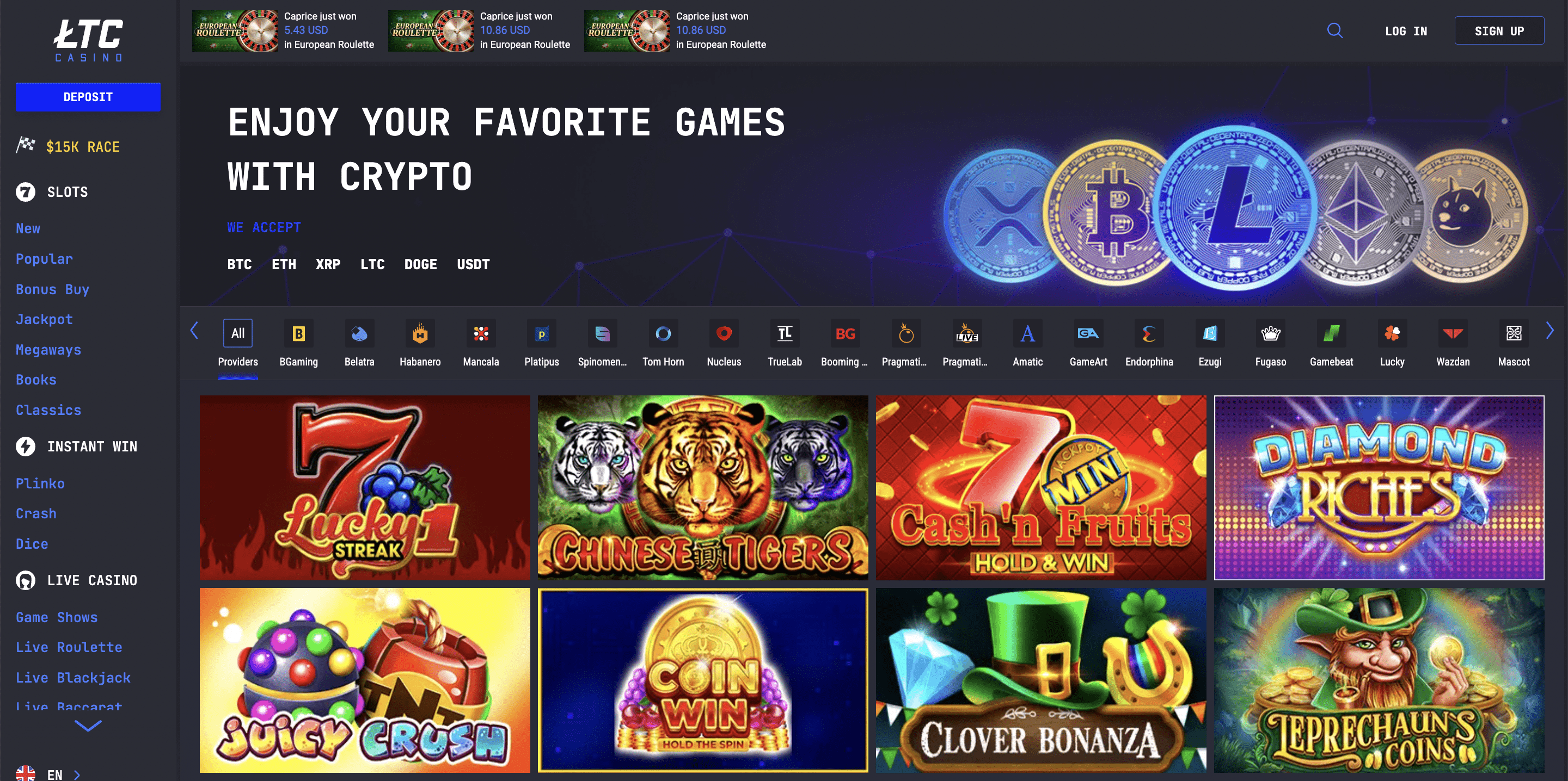 ltc casino review - home