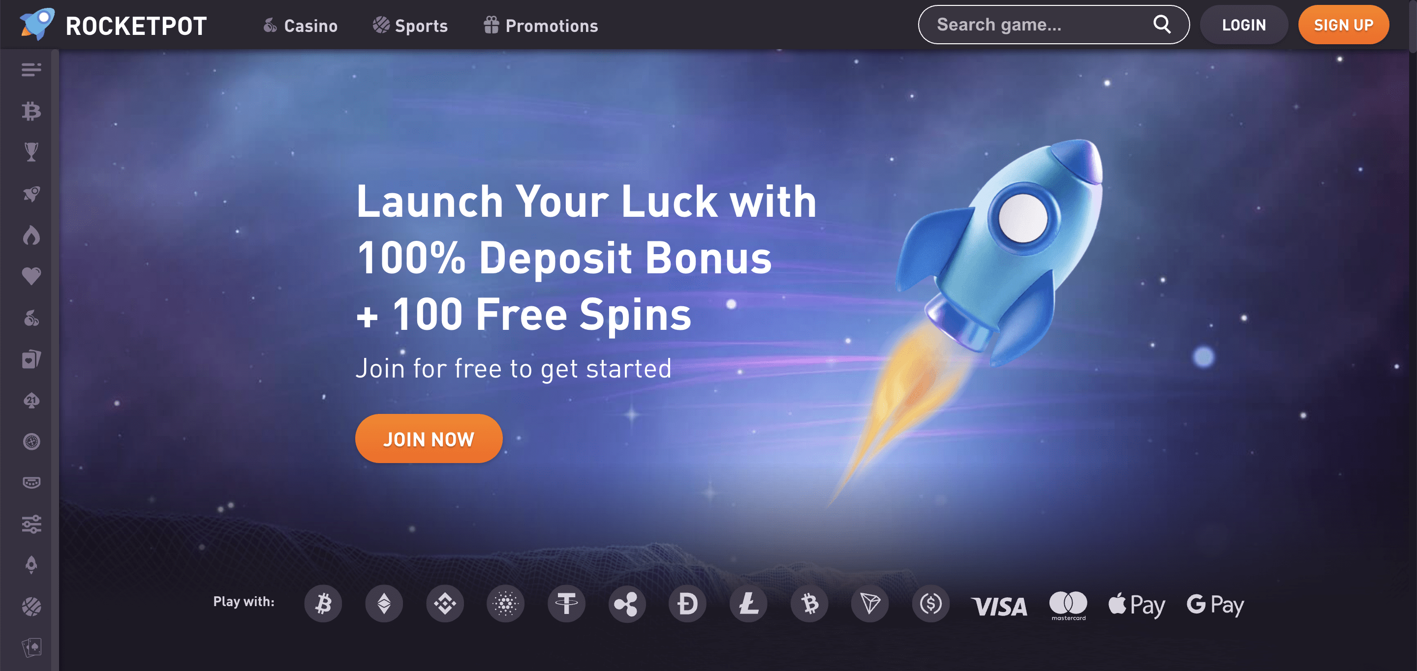 rocketpot casino review - home