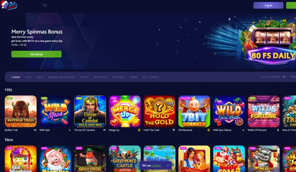 7bit Casino Website Overview