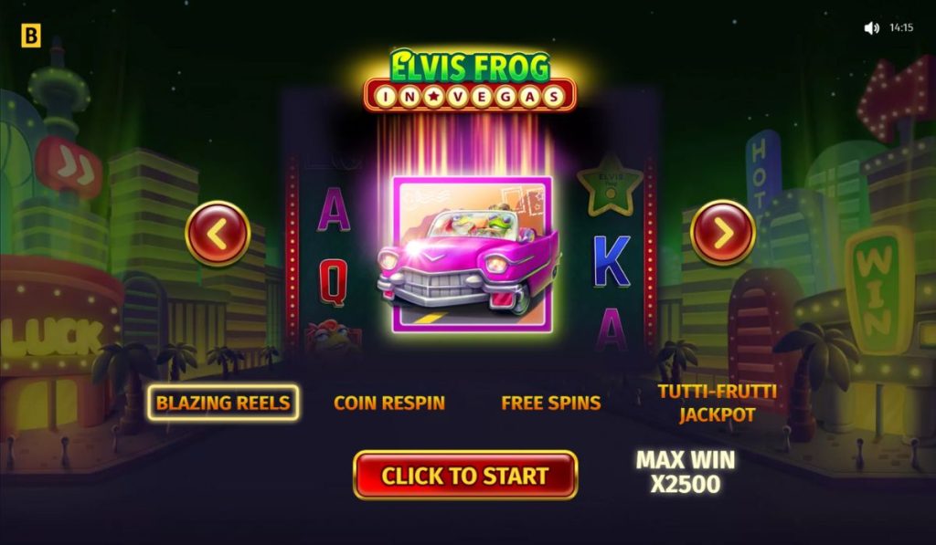 Elvis Frog in Vegas game by BGaming Accepted Game for 7bit Casino Bonus