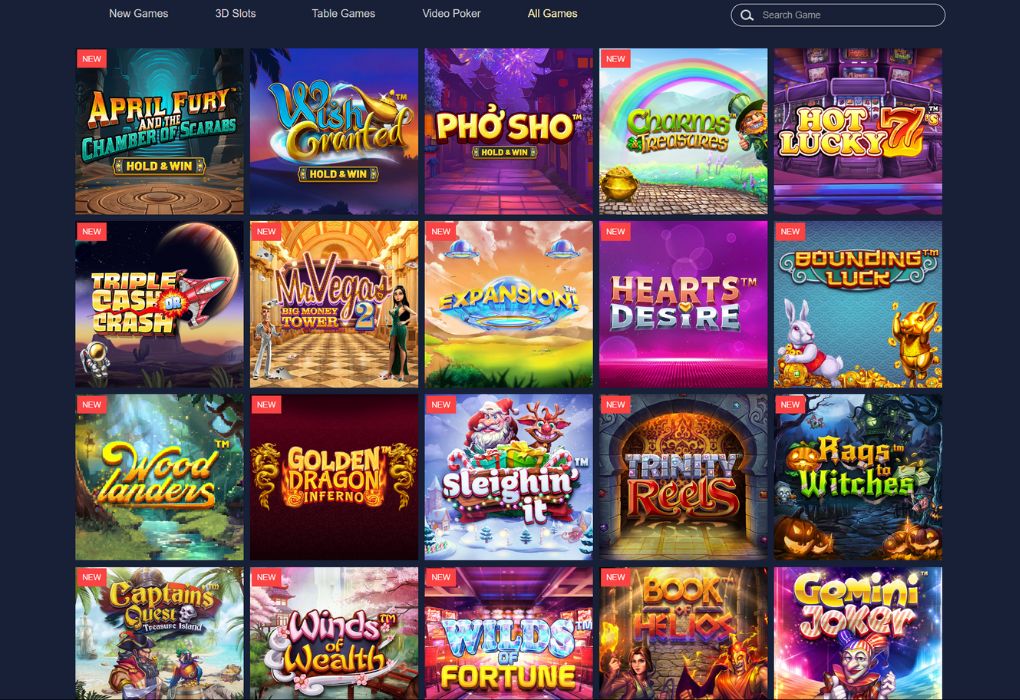 Accepted Games on Bobby Casino