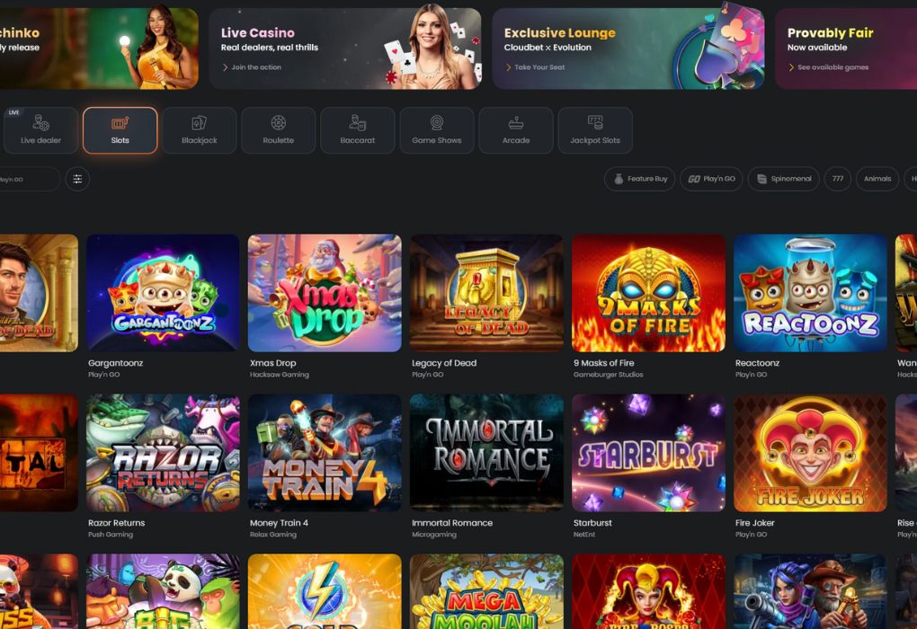 CloudBet Casino Accepted Games