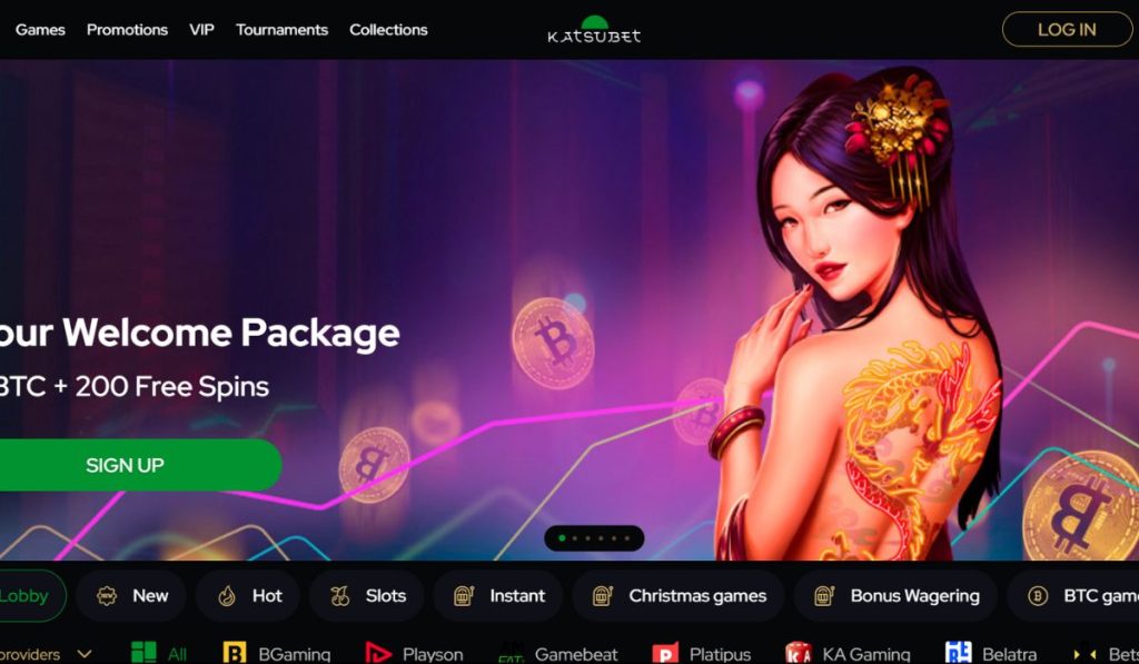 KatsuBet Casino Website Overview