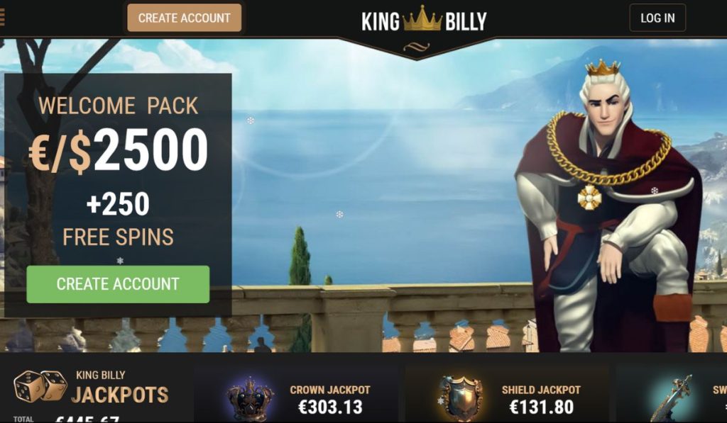 King Billy Casino Website Overview