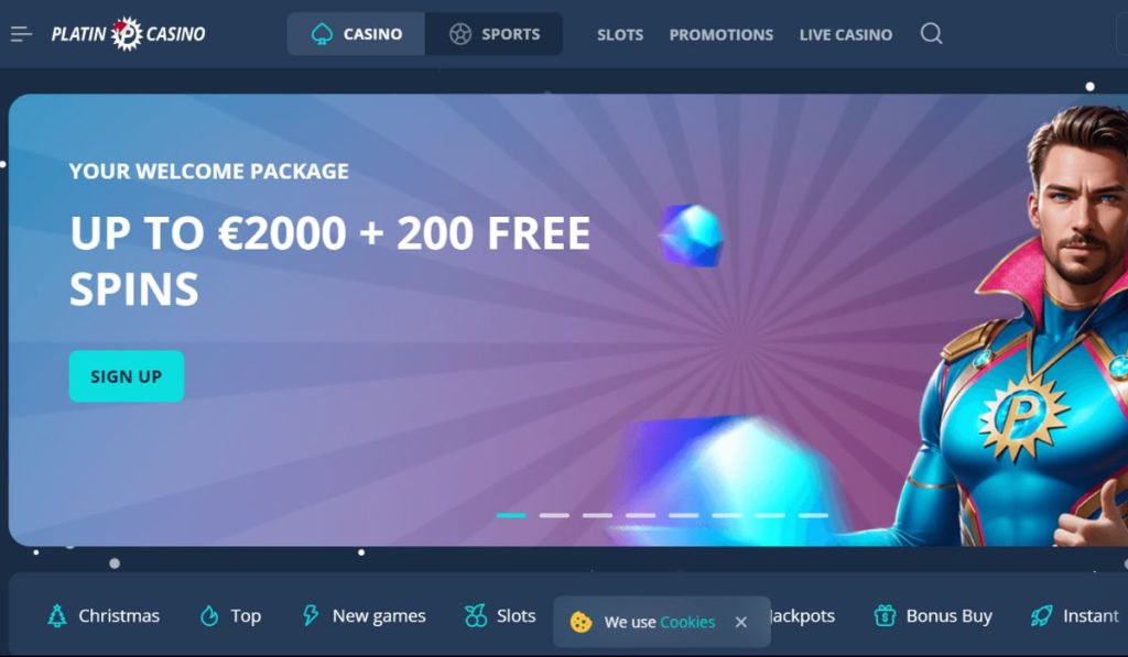 Platin Casino Website Overview