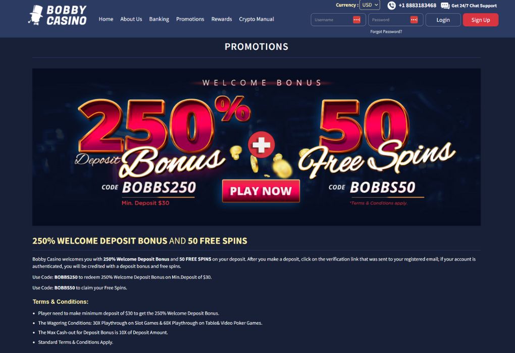 Quick Overview of Bobby Casino No Deposit Bonus